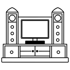Entertainment center . art vector illustration