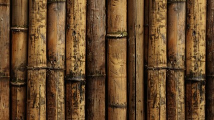 Bamboo wall with natural, earthy tones.