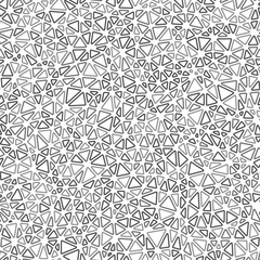 Triangular pattern background. Tiny triangles size. Monotone style. Rounded triangles outlined. Repeatable pattern. Concrete texture. Vibrant vector tiles. Seamless vector illustration.
