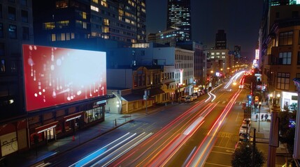 Billboard on a city wall.