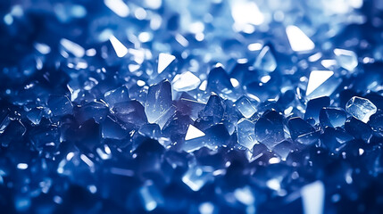 A blue glass wall with a blue background, close up of beads, close up of a blue beads, close up of a blue ball