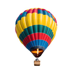 Fototapeta premium Colorful Hot Air Balloon isolated on transparent background