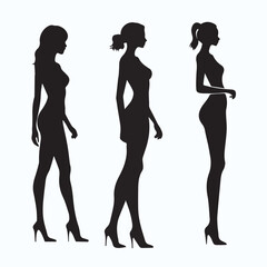 women silhouette set