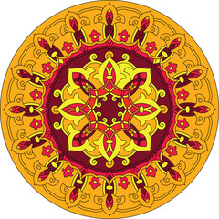 Indian Traditional and Cultural Rangoli, Alpona, Kolam, or Paisley vector line art. Bengal Art India. centuries-old Bengali art tradition of the Bengal region, for textile printing, logo, wallpaper	