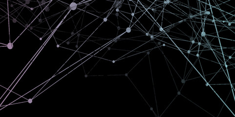 Abstract connecting dots and lines with geometric background. Geometric plexus structure cybernetic concept. Internet connection network high digital technology with connecting points and lines.