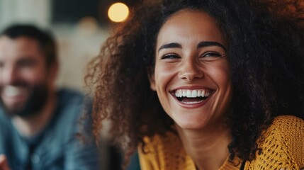 Obraz premium Couple's Happy Hour Moment