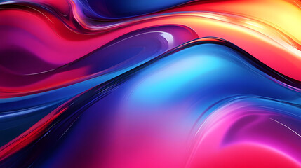 Fototapeta premium A vibrant abstract design with flowing waves of color.