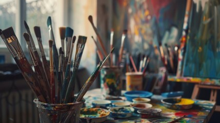 Photography crew adjusts cameras and lights in a spacious studio during a sunset, creating an atmosphere of dedication and artistic collaboration.