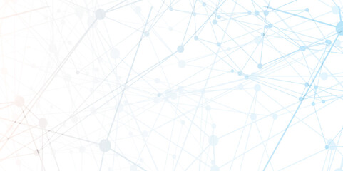 Abstract connecting dots and lines with geometric background. Geometric plexus structure cybernetic concept. Internet connection network high digital technology with connecting points and lines.