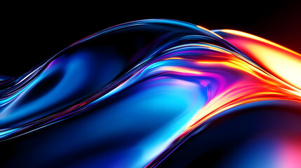A vibrant abstract wave design showcasing fluid shapes and luminous colors.