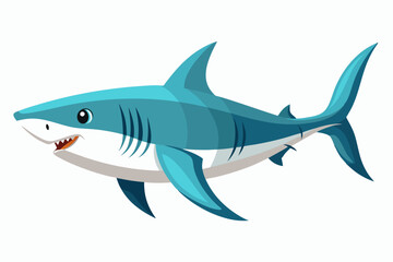  Beautiful sea shark vector art illustration