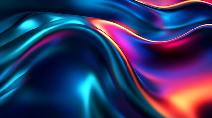 A vibrant abstract wave pattern showcasing smooth, flowing colors in shades of blue and purple.