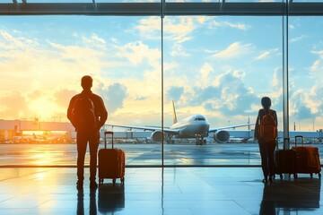 travelers waiting for their flight at the airport