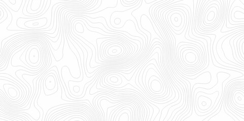 Vector black and white wave curve Topography grid map. white wave line geography landscape Topo contour map on white background. Geographic mountain relief diagram line pattern.