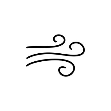 recommend clip art: Blowing wind line icon. Windy weather symbol. Windy blow, Wind icon trendy design template, Editable stroke. Vector, wind motion, air blow, swirl element. air motion, smoke flow art, abstract line.