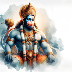 Watercolor Lord Hanuman background image