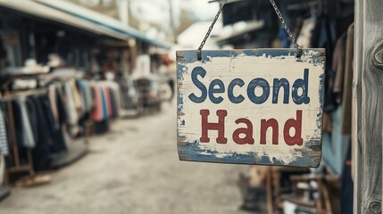 Discover a Wide Array of Preloved Fashion Pieces at a Colorful Street Market Offering Unique and Trendy Clothing Options