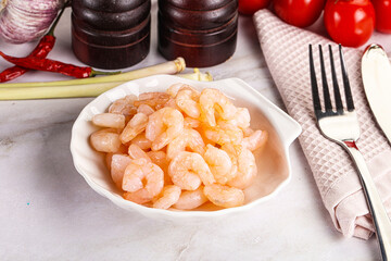 Cocktail prawns in the bowl