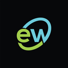 EW letter logo design vector template