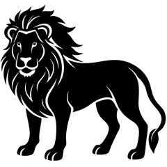 lion silhouette vector