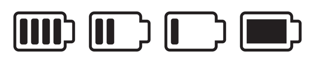 Battery charge icon vector. indicator battery illustration symbol. accumulator logo.