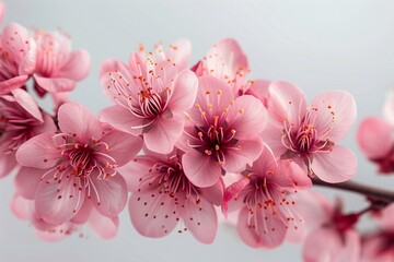 Naklejka premium pink cherry blossom in spring