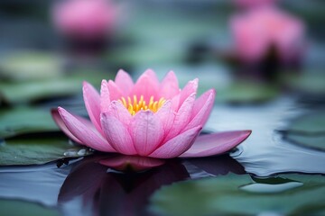 pink water lily