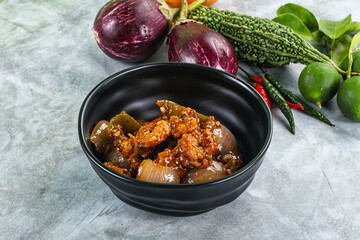 Asian cuisine - prawn in chili sauce