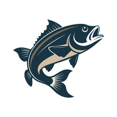 Bass fish vector isolated illustration design