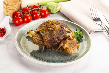Baked Lamb shank with bone