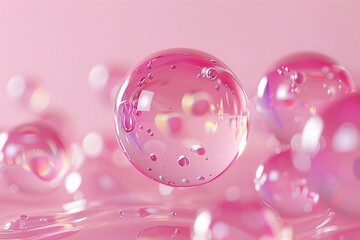 pink bubbles