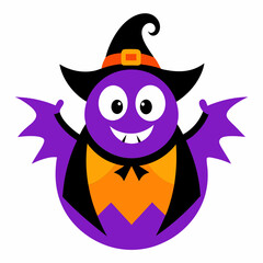 Featuring classic Halloween elements cartoon mascot logo design for Halloween vector art