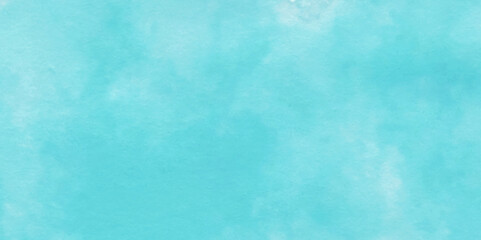 Natural shiny and soft light watercolor blurry cloudy blue sky wallpaper texture. Colorful beautiful sky blue color light grunge, wall background.