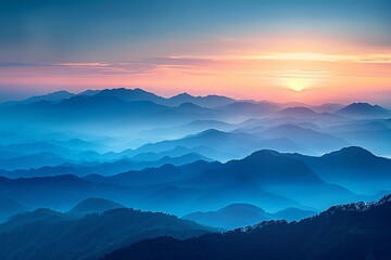 Obraz premium sunset in mountains