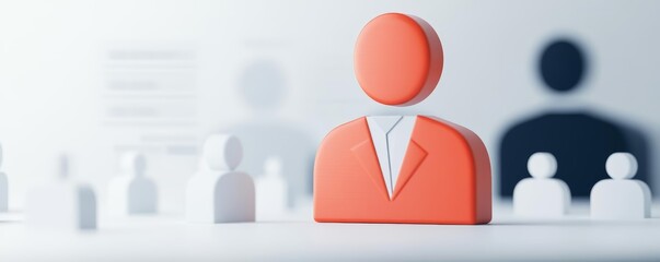 Consumer behavior analysis, interactive graphs and avatars, 3D illustration