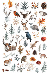 Naklejka premium watercolor animal 