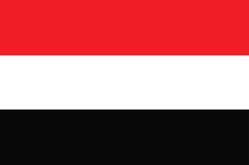 National flag of Yemen. Yemen flag. Vector Illustration. Vector Illustration.