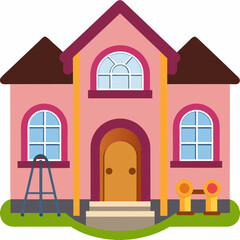 A house art vector illustration