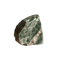Green Stone Rock Isolated on Black Background.