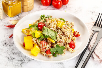 Dietary vegetarian quinoa with vegetables