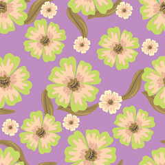 Textile and digital seamless floral vector design