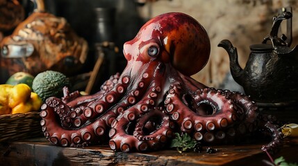 Tentacles of octopus