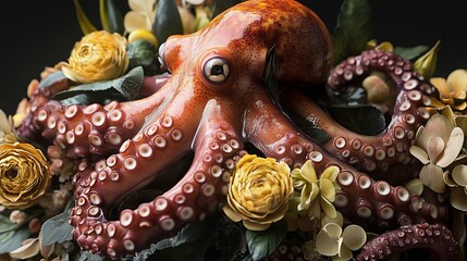 Tentacles of octopus