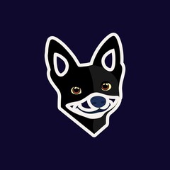 Modern abstract dog vector logo