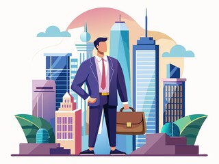 Modern Business Travel Vector Illustration for Corporate Mobility