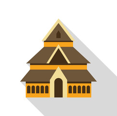 Colorful vector illustration featuring the iconic architecture of a traditional balinese building