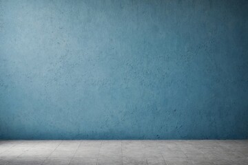 Empty palm shadow blue color texture pattern cement wall background