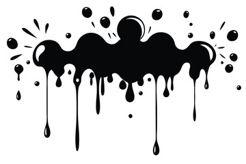 Water drops and splash silhouette collection in simple doodle style. Set different liquid shapes and silhouette. 