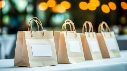 Personalized gift bags with thank you notes