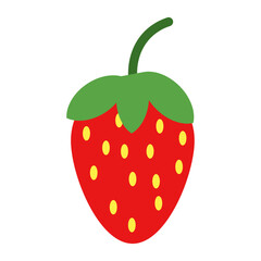 Drawing strawberry cartoon. Vector illustration.